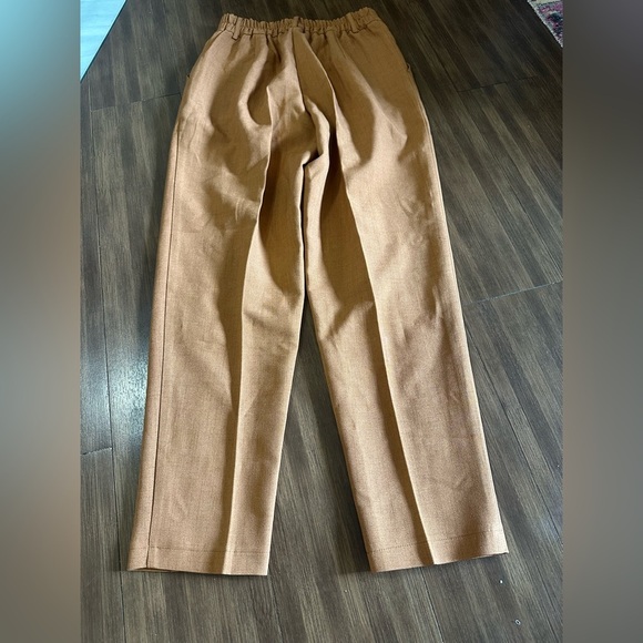 Karen Millen linen blend tailored trouser size small tan burnt orange - Picture 5 of 8